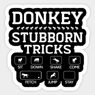 Donkey Stubborn Tricks Sticker